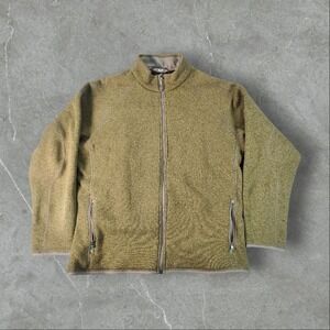 Arborwear Sweater Mens 2XL Green Staghorn Fleece Full Zip‎ Pullover Fall Jacket